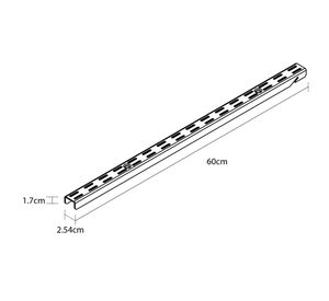 Riel ensamble 60 cm blanco