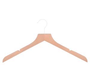 Colgador Fino blanco/madera 10 piezas