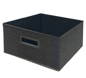 Canasto plegable bajo grafito 15x30x30 cm