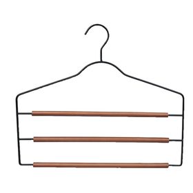 Colgador pantalones negro/madera
