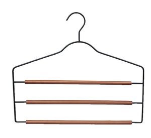 Colgador pantalones negro/madera
