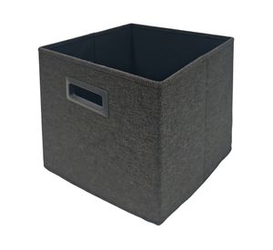 Canasto plegable Alto grafito 30x30x30 cm