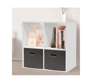 Canasto plegable Alto grafito 30x30x30 cm