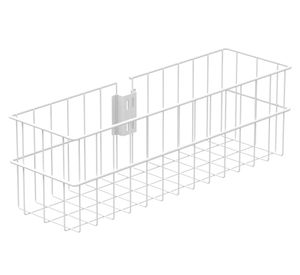 Canasto metal/alambre para riel blanco