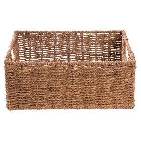 Canasto plegable bajo natural 15x30x30 cm