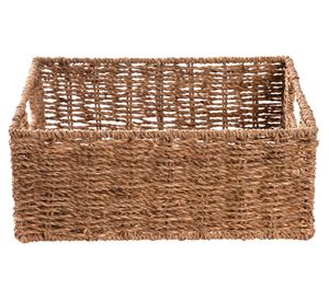 Canasto plegable bajo natural 15x30x30 cm