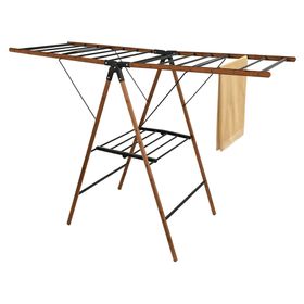 Tendedero pie Alas madera/negro