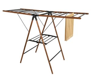 Tendedero pie Alas madera/negro