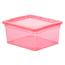 Caja organizadora rojo plástico 2 lt