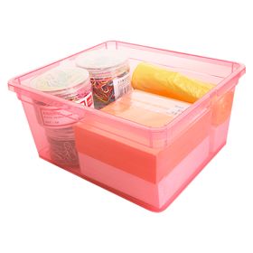 Caja organizadora rojo plástico 2 lt