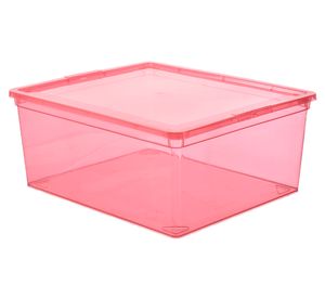 Caja organizadora Infantil rojo traslucido 18L