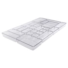 Organizador cajón modular transparente 25 piezas
