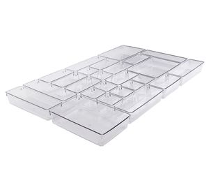 Organizador cajón modular transparente 25 piezas