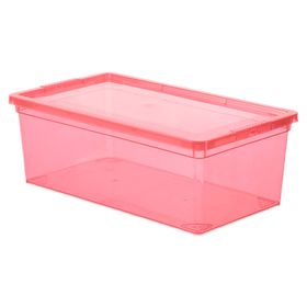 Caja organizadora rojo plástico 6 lt