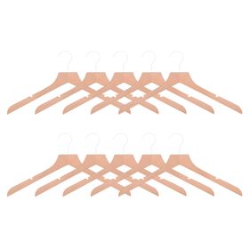 Colgador angosto madera 10 piezas