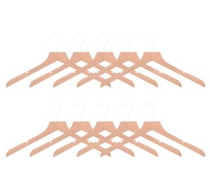 Colgador angosto madera 10 piezas