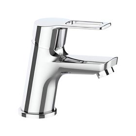 Monomando lavamanos Cádiz gris plateado brillante