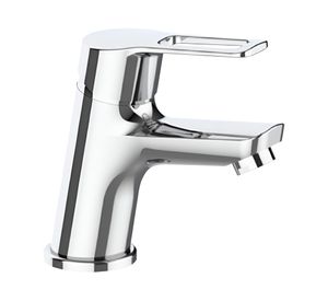 Monomando lavamanos Cádiz gris plateado brillante