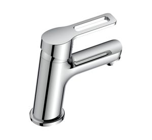 Monomando lavamanos Cádiz gris plateado brillante