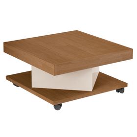 Mesa de centro cuadrada Saara café medio