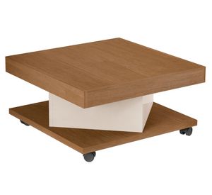 Mesa de centro cuadrada Saara café medio