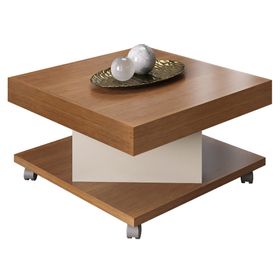 Mesa de centro cuadrada Saara café medio