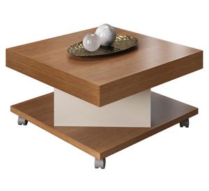 Mesa de centro cuadrada Saara café medio