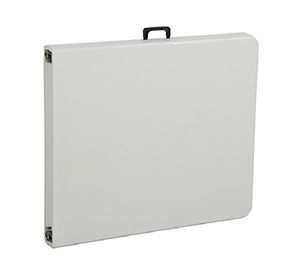 Mesa Plegable 180x75x74 cm Maleta blanca