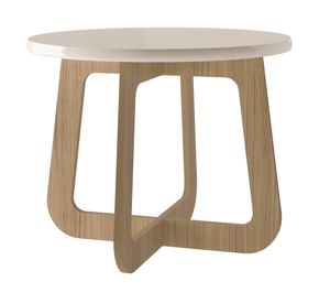 Mesa de centro redonda Jasmin beige