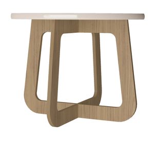 Mesa de centro redonda Jasmin beige