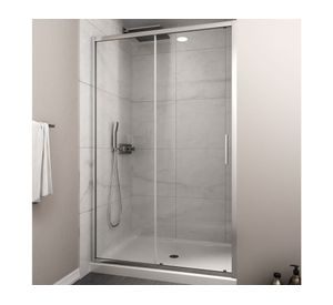 Mampara Premium perfil cromado 190x140x3.5 cm