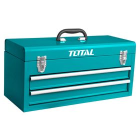 Caja de herramientas 2 cajones con compartimientos metálica