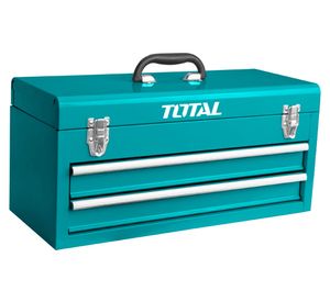 Caja de herramientas 2 cajones con compartimientos metálica