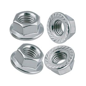 Tuerca con flange 3/8" 4 unidades