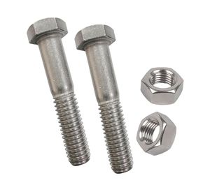 Perno hexagonal métrico c/tuerca Inox M8x50 mm 2 unidades