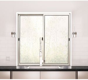 Ventana Aluminio 100x100 cm Corredera Curva Mate