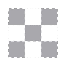 Mat armable gris/blanco 9 piezas Cotidiana