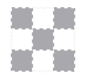 Mat armable gris/blanco 9 piezas Cotidiana