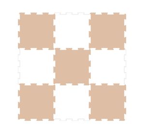 Mat armable beige/blanco 9 piezas Cotidiana