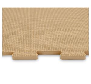Mat armable beige/blanco 9 piezas Cotidiana