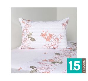 Sábanas 1.5 plazas 200 Hilos Estampado amaranta