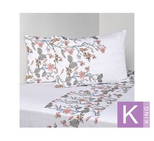 Sábanas King 200 Hilos Estampado bluejay