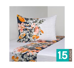 Sábanas 1.5 plazas 200 Hilos Estampado sanke