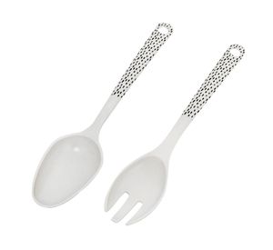 Set cuchara y tenedor para ensaladera biobamboo Puntos