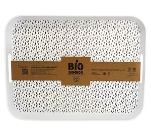 Bandeja rectangular Biobamboo Puntos