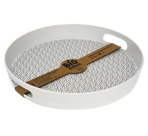 Bandeja redonda Puntos biobamboo 30x4.5 cm