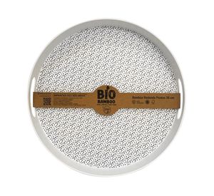 Bandeja redonda Puntos biobamboo 30x4.5 cm