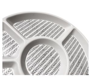 Bandeja redonda picoteo Flechas biobamboo 25.8x1.6 cm