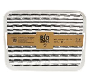 Bandeja rectangular Biobamboo Rayas