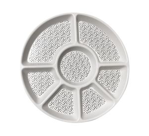 Bandeja redonda picoteo Puntos biobamboo 25.8x1.6 cm